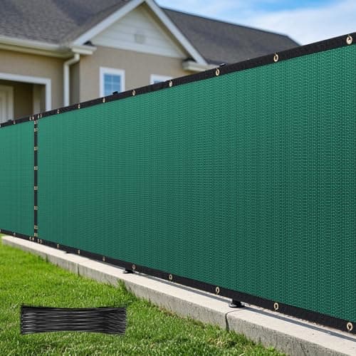 4' x 25' Fence Privacy Screen,Privacy Fence Shade Covers - 90% Blockage Heavy Duty Fence Panels for Garden Backyard Outdoor Home Decoration (Green)