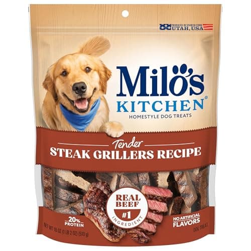Milo’s Kitchen Steak Grillers Recipe Dog Treats, 18 Oz. Bag