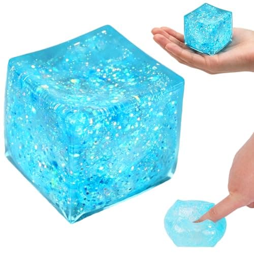 Nice Ice Cube Sensory Squeeze,Nice Cube Squishy Stress Cube for Adults,Squishies Stress Cube Toys,Squishy Slow Rising Cube Squeeze Sensory for Anxiety Stress Relief