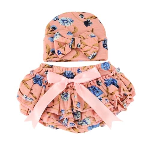 Galabloomer Baby Girls Soft Fluffy Tutu Skirt, Baby Girls Bloomer and Headband Set, Toddler Girl Tutu Skirt Sets (US, Alpha, 0 Months, 6 Months, 1 Pink Ivory)