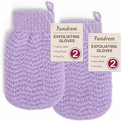Exfoliating Gloves, Wave Texture Exfoliating Mitt for Dead Skin Remover, Body Scrub Gloves for Bath Shower, Korean Exfoliating Mitt, Loofah Alternative Body Scrubber for Women & Men