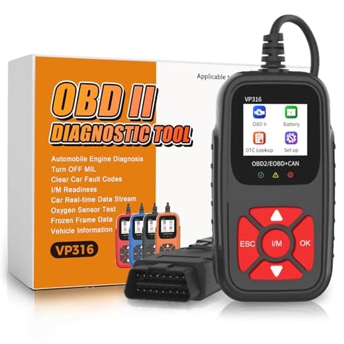 iKiKin OBD2 Diagnostic Tool for All Vehicles from 1996 Onwards, Read & Solve Error Codes + Live Data Directly on the Display, Compatible with BMW, VW, Audi, Mercedes, CE Certified & Plug & Play