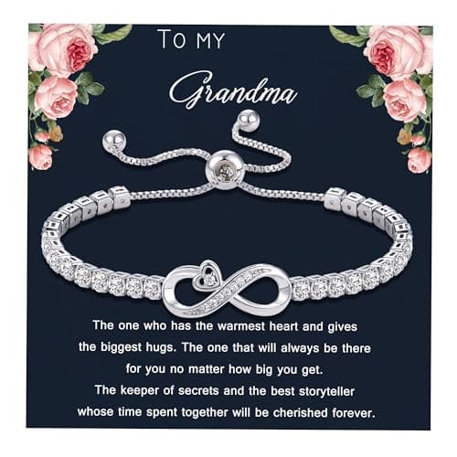 Btysun Gifts for Grandma, Infinity Bracelets for Women Grandmother Birthday Gifts Retirement Bracelet Grandma Mothers Day Gift Thanksgiving Birthday Jewelry