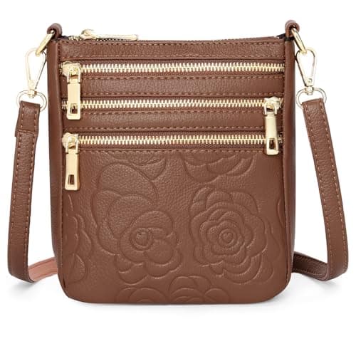 FALAN MULE Crossbody Purses for Women Small Shoulder Bag Handbags Vegan Leather with Multiple Zipper Pockets