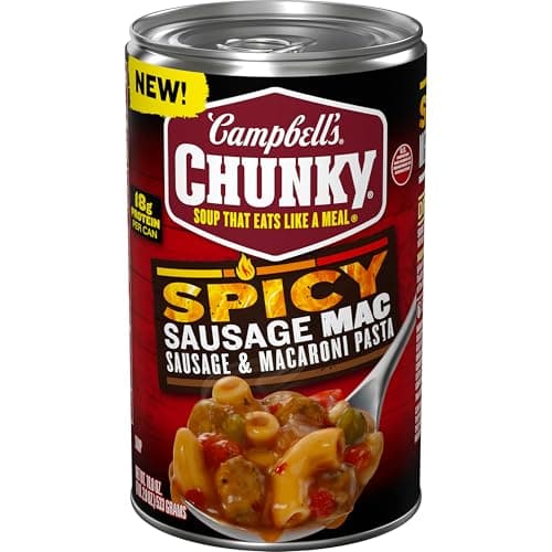 Campbell’s Chunky Spicy Sausage Mac Soup, 18.8 oz Can