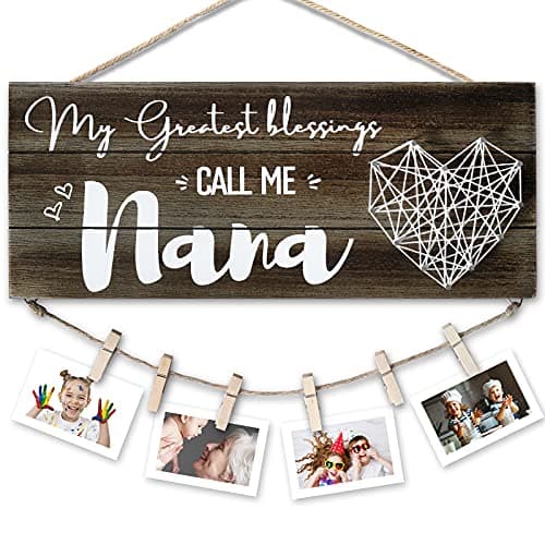 SELORY Mothers Day Nana Gifts for Grandma,Birthday Gift for Nana Gigi Mimi from Grandkids Grandchildren Granddaughter Grandson Unique Cute Picture Frame