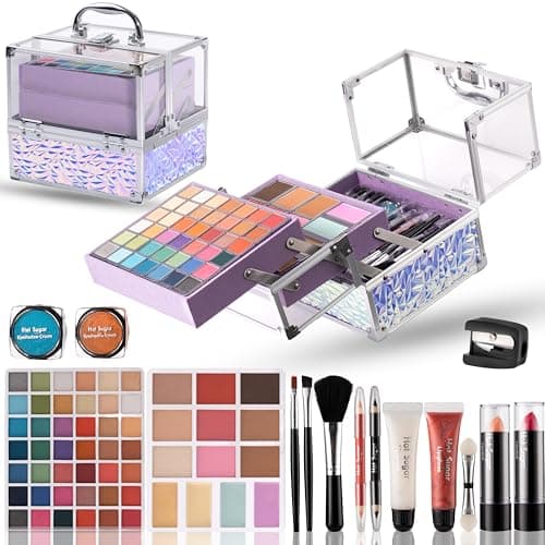 Hot Sugar Teen Makeup Kit for Girls 13-15, Makeup Gift Set for Birthday Parties Makeovers & Christmas (Purple)