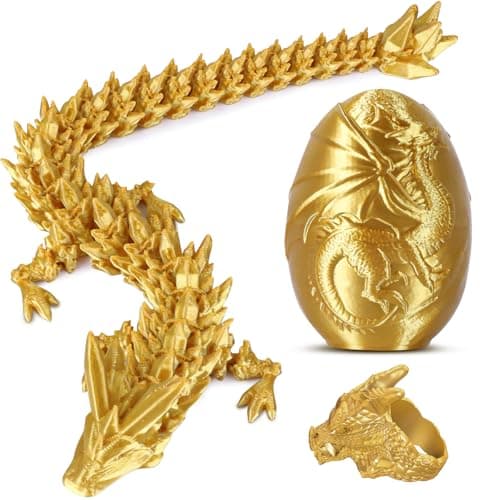 iBuddy 3D Printed Dragon Egg, Prefilled Easter Basket Stuffers for Kids