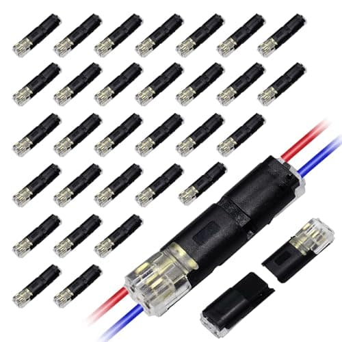 2 Pin Low Voltage Wire Connectors Quick Butt Splice AWG 22-18 30PCS
