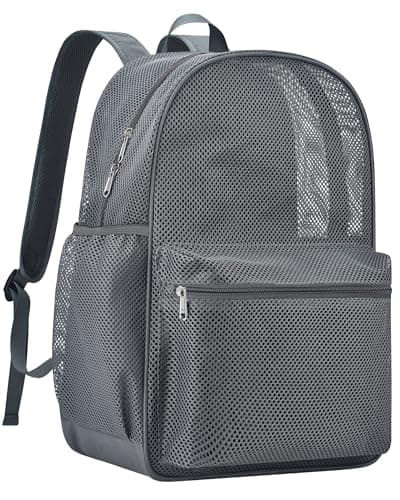 Paxiland Mesh Backpack Lightweight, Heavy Duty See Through Beach Backpack