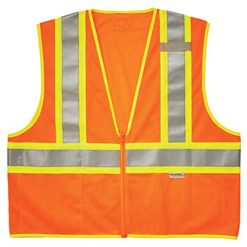 Ergodyne - 21317 GloWear 8230Z ANSI Two-Tone High Visibility Orange Reflective Safety Vest, 2XL/3XL