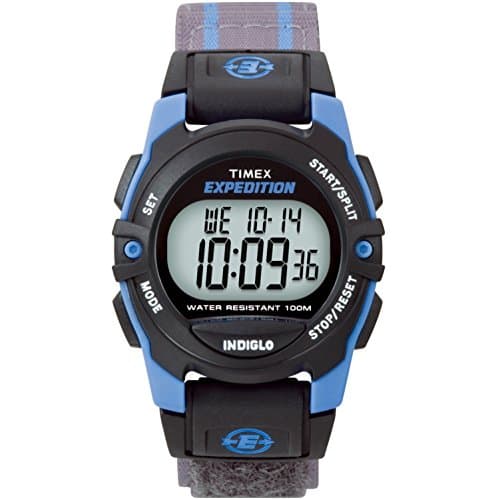Timex Unisex Expedition Digital CAT 33mm Watch, Black and Blue Fast Wrap