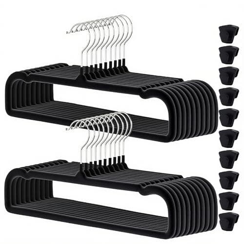 Velvet Pants Hangers 20 Pack,Premium Non Slip Velvet Hangers,Thin Space Saving Slim Clothes Hangers with 360° Swivel Hook,13.77inch