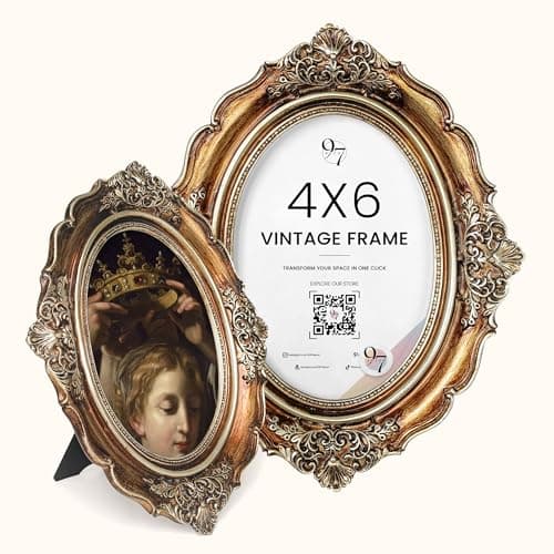 97 Decor Vintage Picture Frames 4x6 - Antique Oval Picture Frame 4x6, Ornate Gold Frame 4 X 6 For Tabletop And Wall Hanging Antique Wall Decor