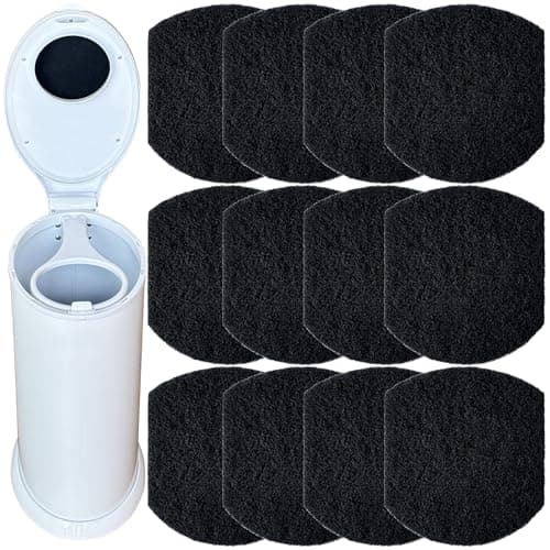 TeurWone 12 Pack Odor Absorber Filter Refills for Ubbi Diaper Pail,