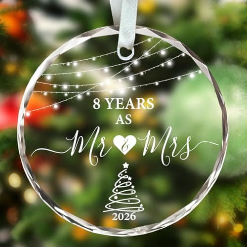 8 Year Anniversary Ornament 2026 Gifts for 8th Anniversary Ornament Gift