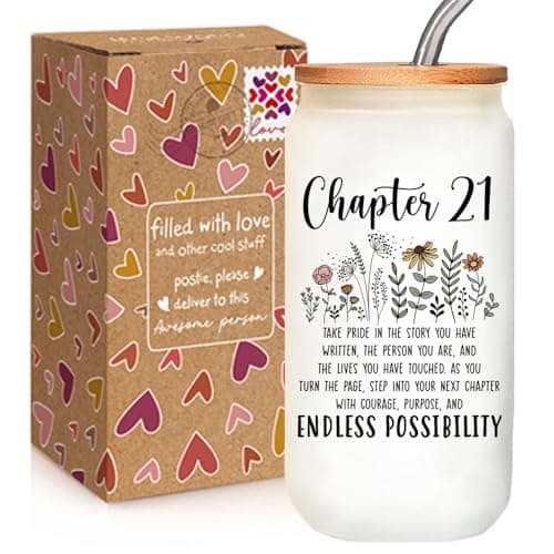 Qubereeree Birthday Glass Cup Gifts for Women, Fabulous Happy Birthday Gift, Birthdays Decorations for Women, Year Old Gifts Idea for Womens Sister Best Friend Daughter Wife, Bday Present (lives)