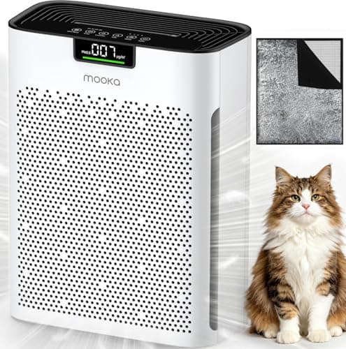 MOOKA Air Purifier for Home Bedroom Large Room 2200 Ft², True HEPA Filter