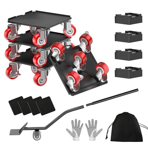 Kavlium Heavy Duty Furniture Dolly,5-Wheel Furniture Movers,5.3 Inch
