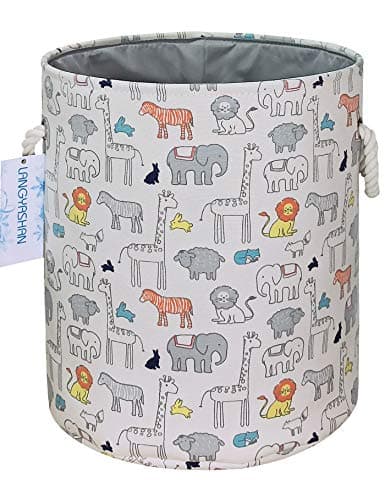 Round Thick Laundry Basket Collapsible Organizer Boys Girls Animal