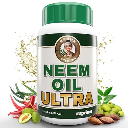 Nani’s Ultra Neem Spray Oil for Plants 8.5 oz – Cold-Pressed Concentrate Blend with 4 Potent Oils – Dilute to Make Organic Neem Oil for Plants - Indoor & Outdoor Use For Healthier Horticultural Growth