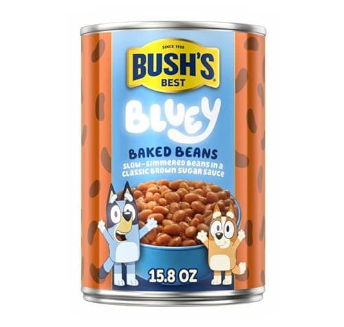 Bush's Best Bluey Baked Beans 15.8 oz - Slow Simmering Beans in a Classic Brown Sugar Sauce - Vegetarian