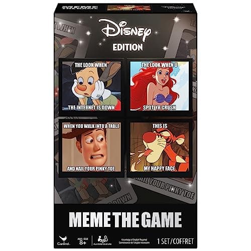 Spin Master Games, Meme The Game: Disney Version, Funny Card Game for Fans of Disney Movies, 3-6 Players, for Ages 8 & Up