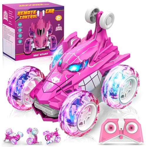 Remote Control Car, 360° flips 2.4GHz Fast Stunt Rechargeable 4WD Double Sided RC Car Toys for 3 4 5 6 7 8 Year Old Gilrs Boys, Fun Outdoor Birthday Xmas Halloween Easter Gifts for Girls 3-8 Year Old