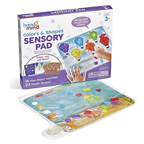 hand2mind Colors & Shapes Sensory Pad, 16 Activities, 24 Shapes, Ages 3+