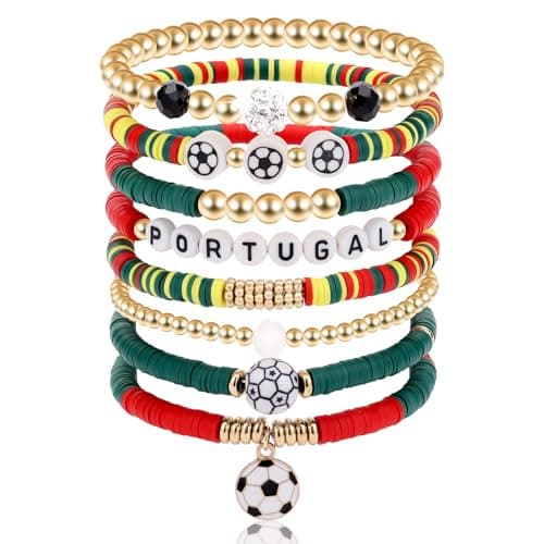 DESKSA Game Day Bracelets Gifts for Women, Soccer game Accessories, Football Gear Sports Fans Party Supplies, Anniversary Birthday Holiday Gifts for Friends Sister Wife