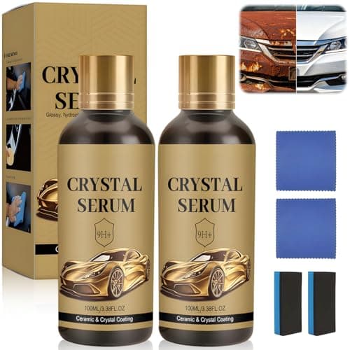 2Pcs PTZ Crystal Serum Ceramic Coating,Crystal Serum Advanced Graphene Ceramic Coating for Cars,9h Graphene Coating for Auto Car Detailing Ultimate Quick Effect Car Coating Spray(1pcs*100ml)