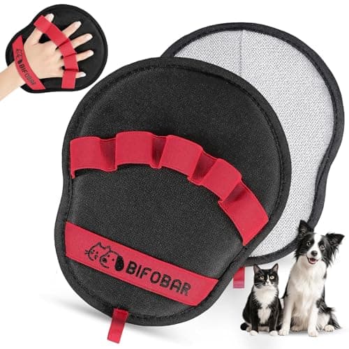 Bifobar Pet Hair Removal Glove - Magic Brush Electrostatic Mitt for Dogs & Cats, Reusable Grooming Gloves - Dog Hair Remover Tool with 5-Finger Design for Couch, Carpet, Furniture, Laundry & Clothing
