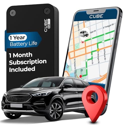 Cube Pro GPS Tracker with 4G LTE & 1 Year Battery - IP67 Waterproof Real Time GPS Tracker for Cars - Hidden Magnetic Tracking Device for Cars, Fleets, Trailers