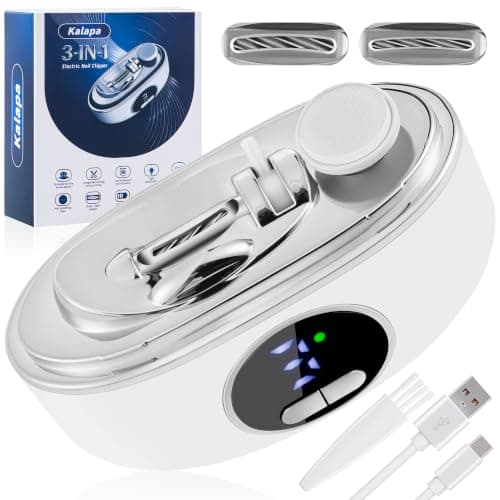 Electric Nail Clipper File Trimmer Upgraded 3 in 1 Automatic