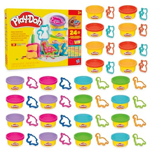 Play-Doh Party Favor Pack, Bulk 24 Pack of Modeling Compound with Cutters, Classroom Supplies for Arts & Crafts, Birthday Gifts & Prize Toys for Kids, Ages 3+ (Amazon Exclusive)