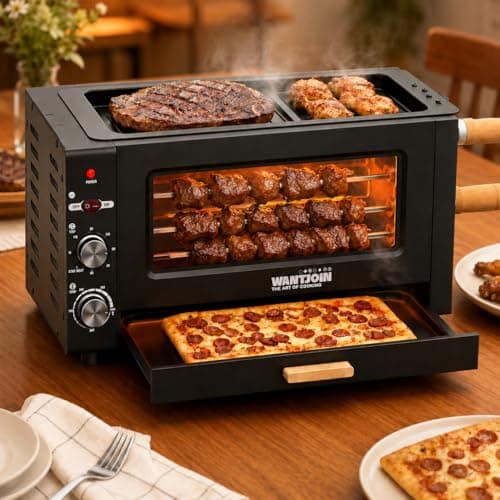 WantJoin Electric Rotisserie Oven - Compact 26QT 3-in-1 Countertop Grill