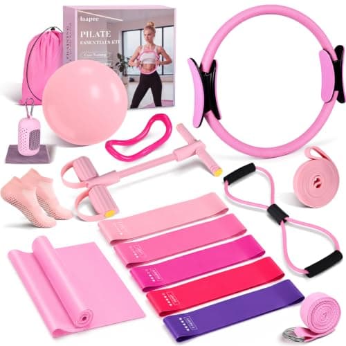 Pilates Essentials Kit for Women 15 Pcs Pilates Set for Home Workouts