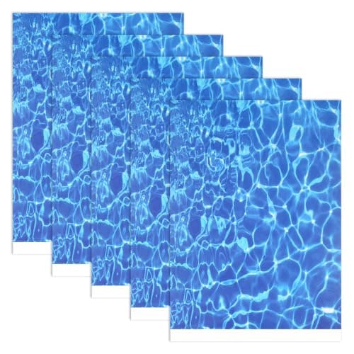 HJZHII 5 Pcs Ripple Water Sticker, Self Adhesive Pearlescent Ripple Streamb Ocean Diorama Coated Paper Water Ripples Sticker for Miniature Lake River Scenery Dolls House Decor