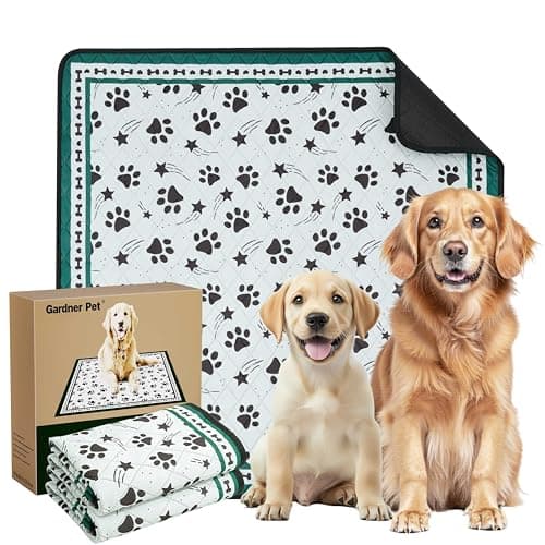 Gardner Pet Washable Dog Pee Pads, 36'' x 36'' Non Slip Dog Mats with Great Urine Absorption, Reusable Puppy Pee Pads for Potty Training - 2 Pack