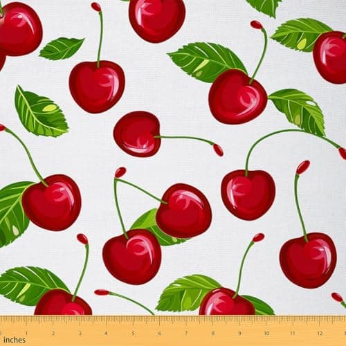 Feelyou Cute Cherry Fabric By The Yard Decorative