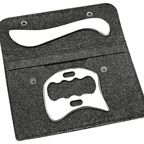 Stainless Steel Gua Sha Scraping Massage Tool-Muscle Scraper - Soft Tissue Mobilization,Physical Therapy for Back, Legs, Arms (2 PCS)