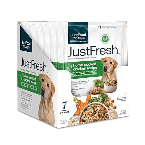 JustFoodForDogs JustFresh Fresh Wet Dog Food or Topper - Chicken, 7 Pack