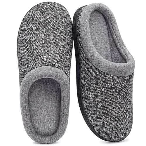 HomeTop Women's Non-slip Slippers Space Black,7-8 US