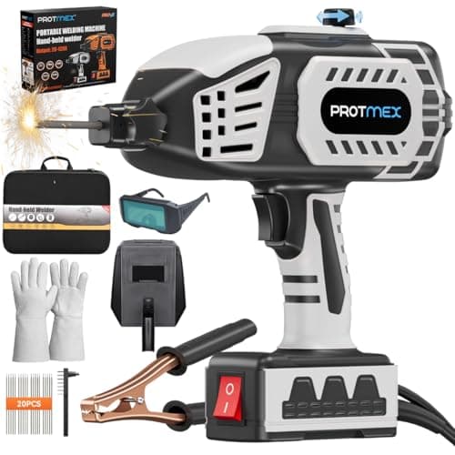 Portable Handheld Welder- 110V Portable Welder Machine IGBT Inverter with 5 Adjustable Currents, 20PCS Rods, ARC Welder Gun Fits 3/32"-1/8" Welding Rods for Home Projects, DIY, Repair