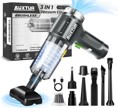 AUXTUR Handheld Vacuum Cordless 3-in-1 Car Vacuum,Brushless Motor 12000PA