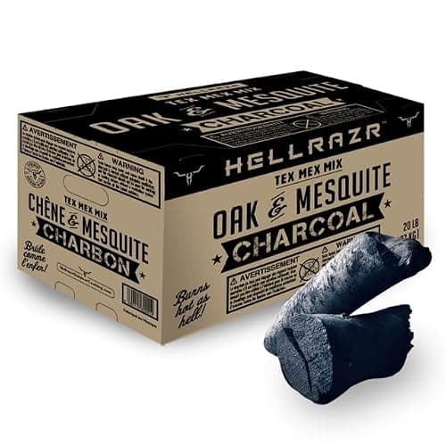 OPMOD HellRazr Tex Mex Mix Oak/Mesquite Charcoal, 20 lbs, Box, TEXMEX-C-BOX-20