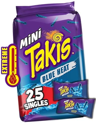 Takis Mini Rolled Tortilla Chips Multipack - Blue Heat, 25 Count / 1.23 oz