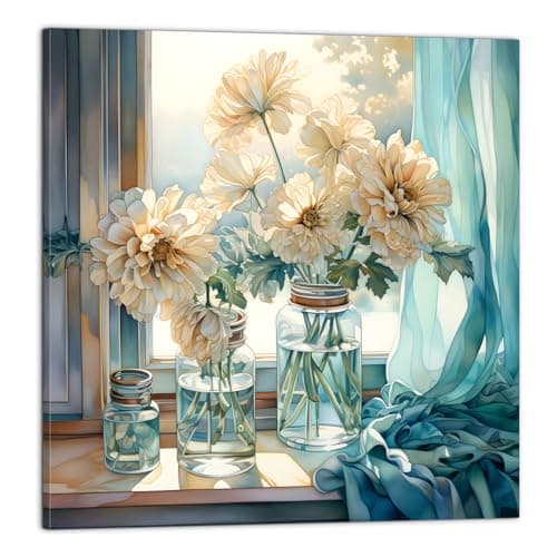LAIART Modern floral wall art bathroom wall decor canvas picture print