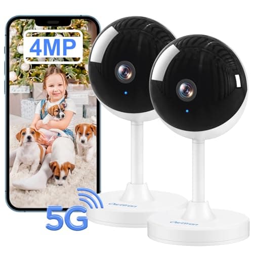 owltron Indoor Security Camera 4MP, 2 Pack 2.4GHz&5G WiFi 2K Home Cameras for Baby/Elder/Dog/Pet/Nanny Monitor Cam with Phone app, 24/7 Cloud&SD Card Storage, 2-Way Audio, Compatible with Alexa