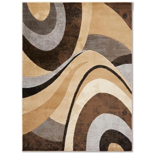 Home Dynamix Tribeca Slade Modern Area Rug, Abstract Brown/Gray 39"x55"